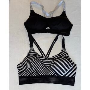 Victoria's Secret Sport Logo Strap 36C Lightweight‎ Wireless Sport Bra Lot x2